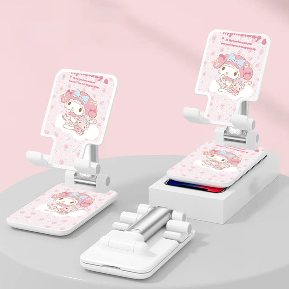 Sanrio Desk Mobile Phone Holder Stand For IPhone IPad Adjustable Desktop Tablet Holder Universal Table Cell Phone Stand