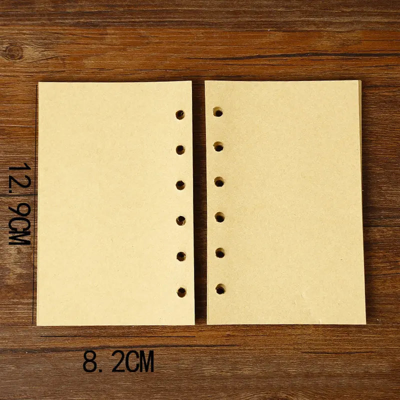 Retro Notebook for Kids Adult Traveler Diary PU Leather Soft Cover Replaceable Kraft Paper Inner 14x10cm Notebooks & Notepads