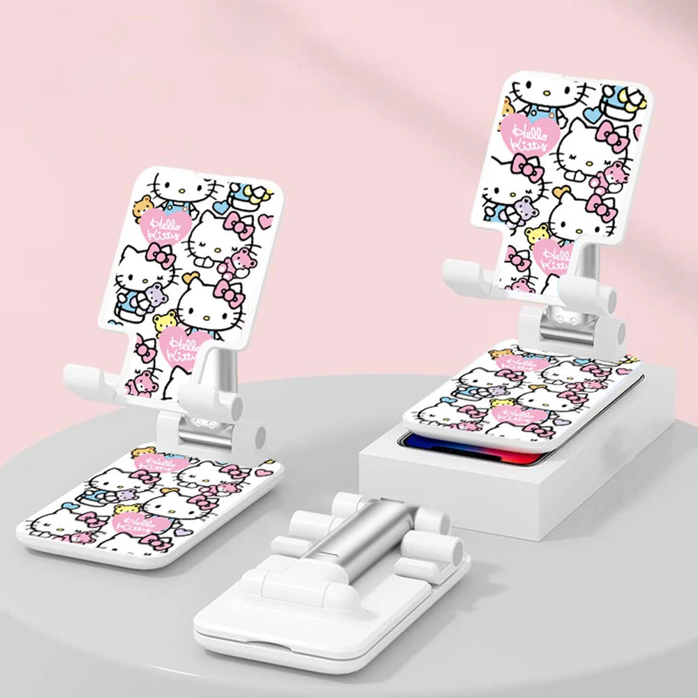 Sanrio Desk Mobile Phone Holder Stand For IPhone IPad Adjustable Desktop Tablet Holder Universal Table Cell Phone Stand