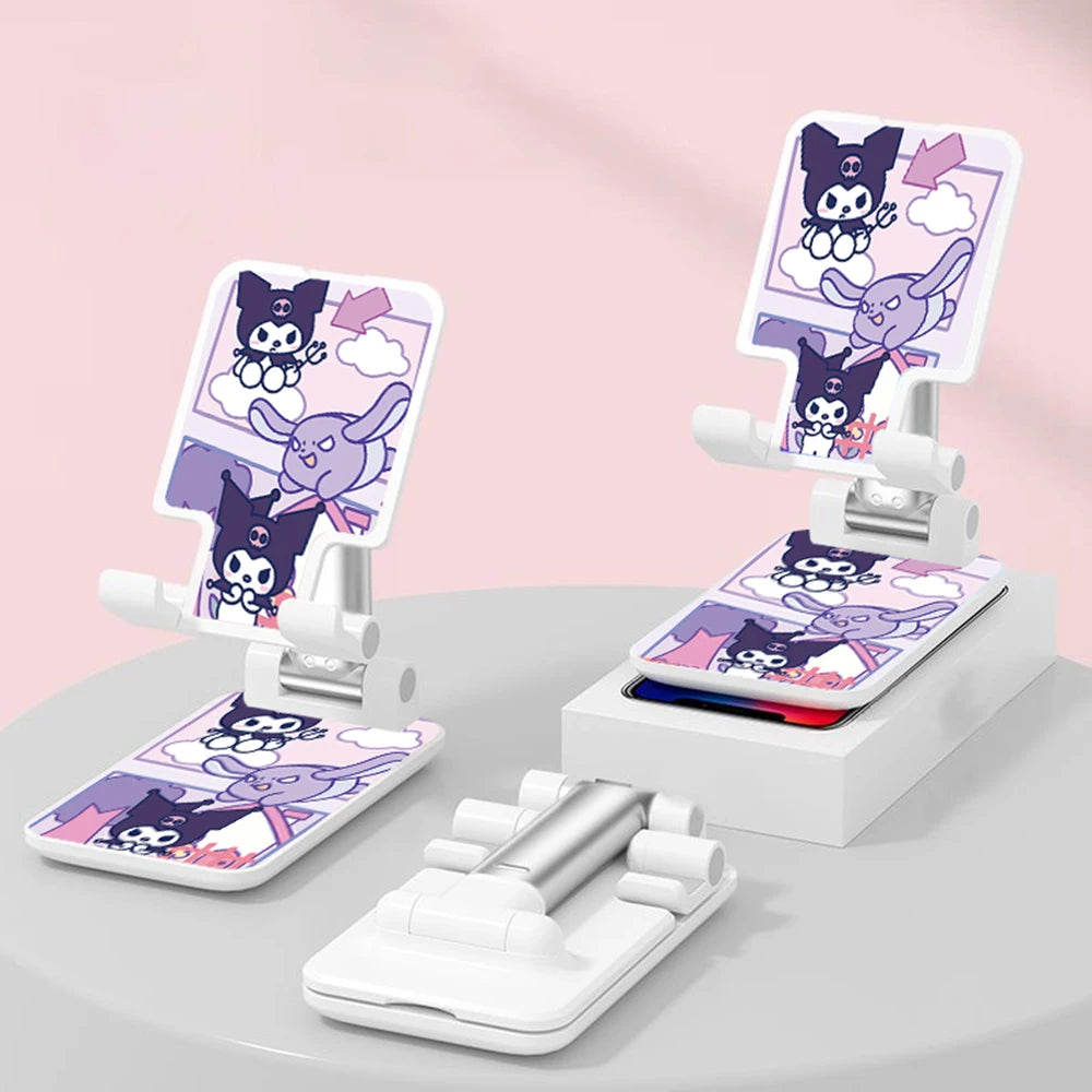 Sanrio Desk Mobile Phone Holder Stand For IPhone IPad Adjustable Desktop Tablet Holder Universal Table Cell Phone Stand