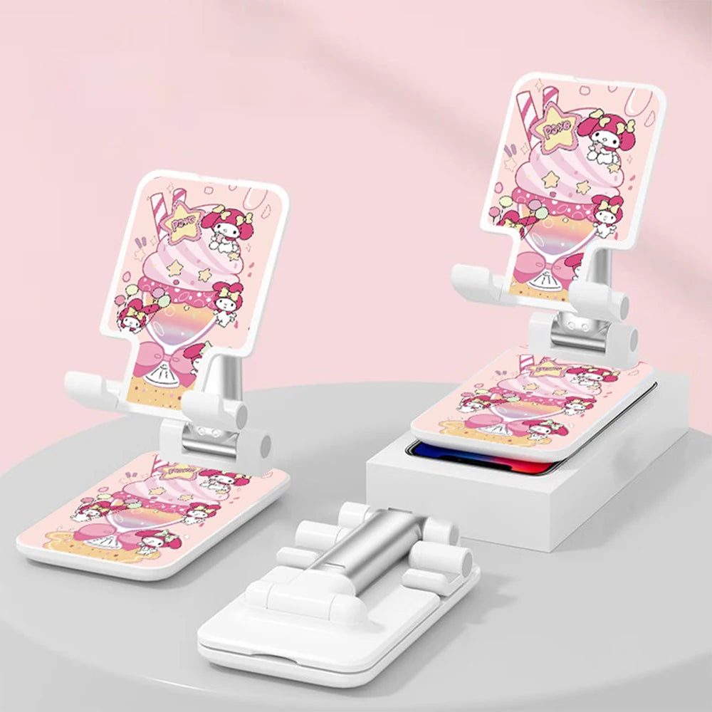 Sanrio Desk Mobile Phone Holder Stand For IPhone IPad Adjustable Desktop Tablet Holder Universal Table Cell Phone Stand