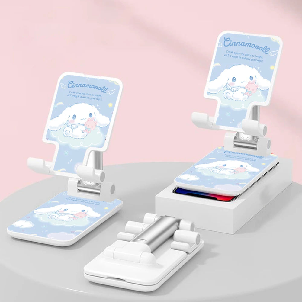 Sanrio Desk Mobile Phone Holder Stand For IPhone IPad Adjustable Desktop Tablet Holder Universal Table Cell Phone Stand