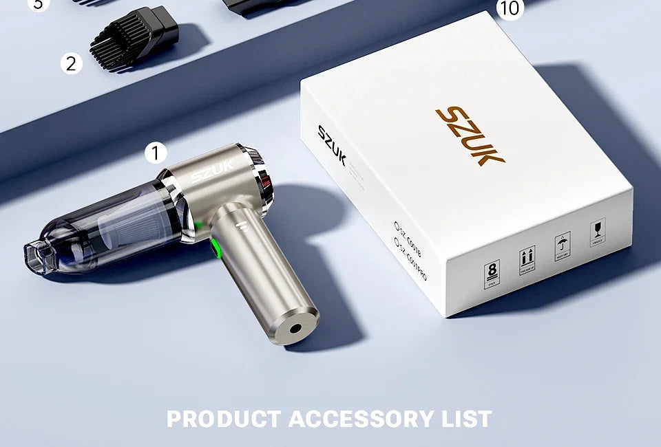SZUK NEW Car Vacuum Cleaner 985000PA Cordless Powerful Wireless Car Cleaner Cleaning Machine HandHeld Portable Vacuum Cleaner