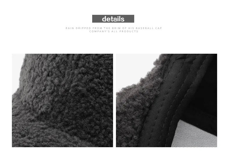 Autumn Winter Baseball Cap Women Artificial Lamb Wool Hats Keep Warm Cap Plush Baseball Caps Spring Baseball Cap Solid Sunshade