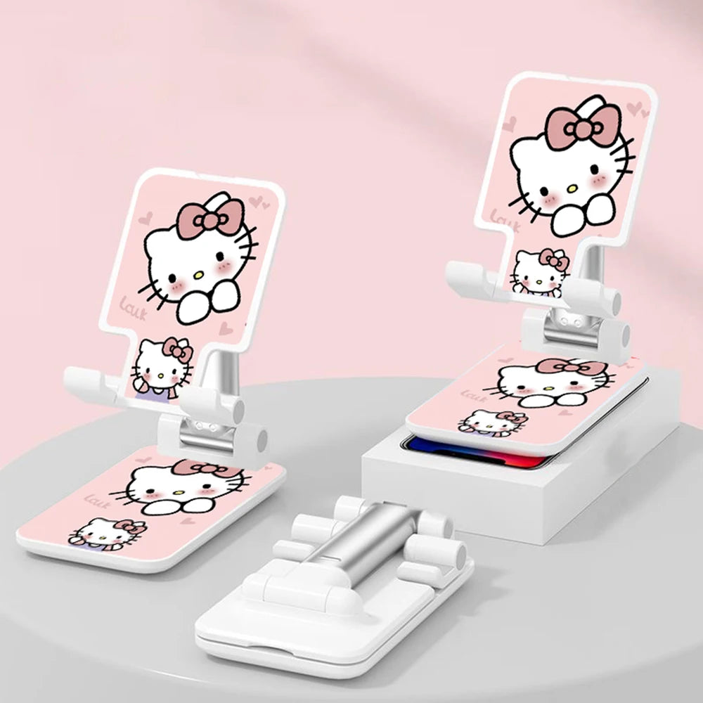 Sanrio Desk Mobile Phone Holder Stand For IPhone IPad Adjustable Desktop Tablet Holder Universal Table Cell Phone Stand