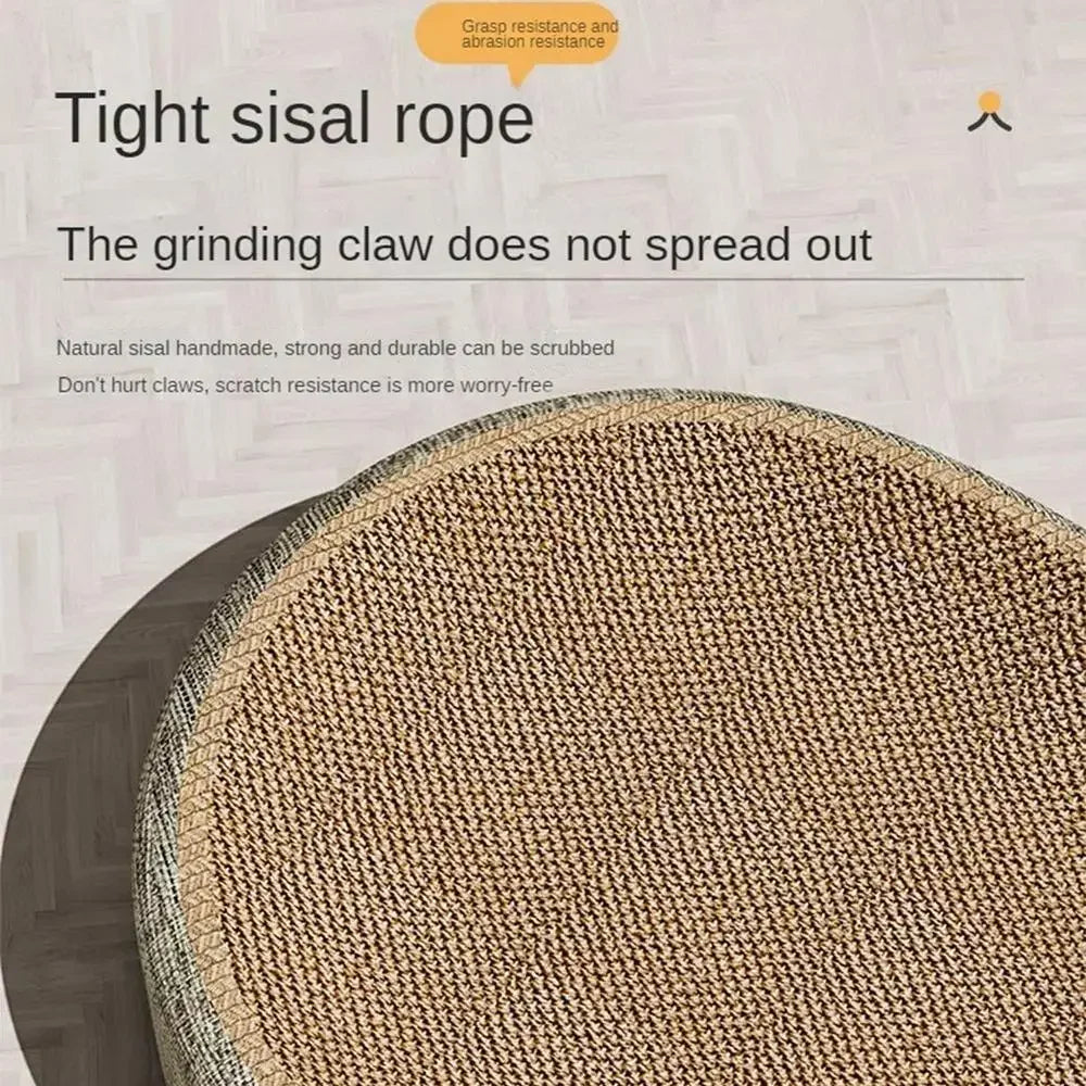 2in1 Cat Scratching Board Protect Furniture Grinding Claw Toys Oval Sisal weaving Wear-resistant Cat Nest Cat Accessories